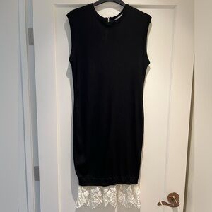 ENDLESS ROSE Peekaboo Lace Midi Sweater Dress